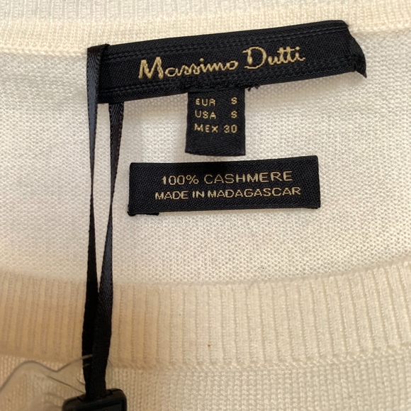 Massimo Dutti Cream Crewneck 100% Cashmere Sweater - Picture 3 of 8
